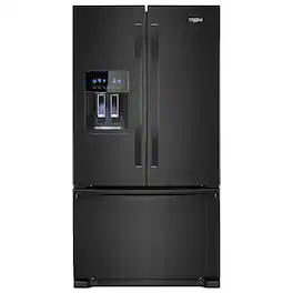 Whirlpool - 25 cu. ft. French Door Refrigerator with External Ice and Water Dispenser - Black