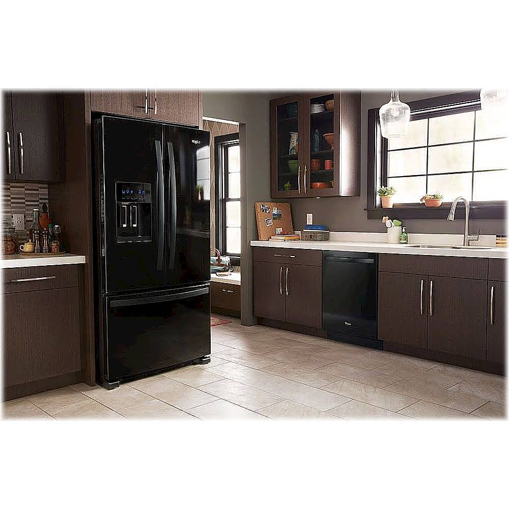 Alt View 13. Whirlpool - 25 cu. ft. French Door Refrigerator with External Ice and Water Dispenser - Black.