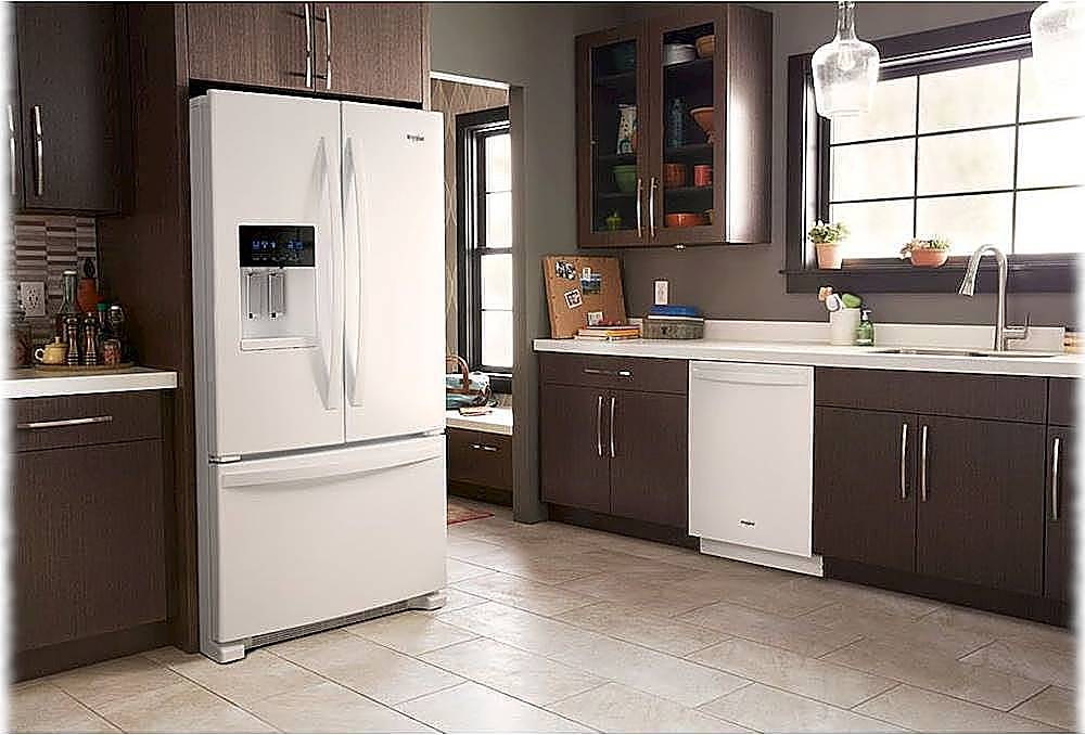 Alt View 14. Whirlpool - 25 cu. ft. French Door Refrigerator with External Ice and Water Dispenser - White.