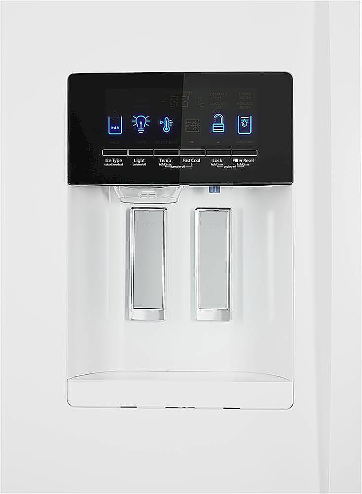 Alt View 4. Whirlpool - 25 cu. ft. French Door Refrigerator with External Ice and Water Dispenser - White.