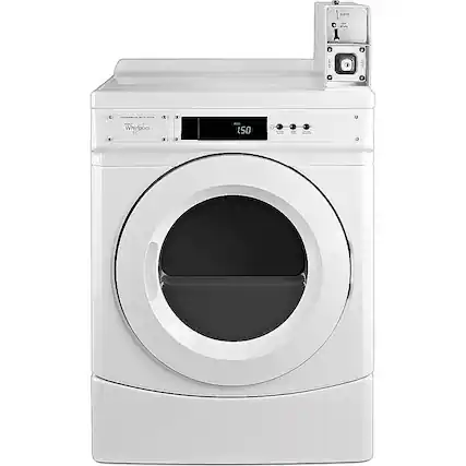 Front. Whirlpool - 6.7 Cu. Ft. Gas Dryer with Porcelain-Enamel Top - White.