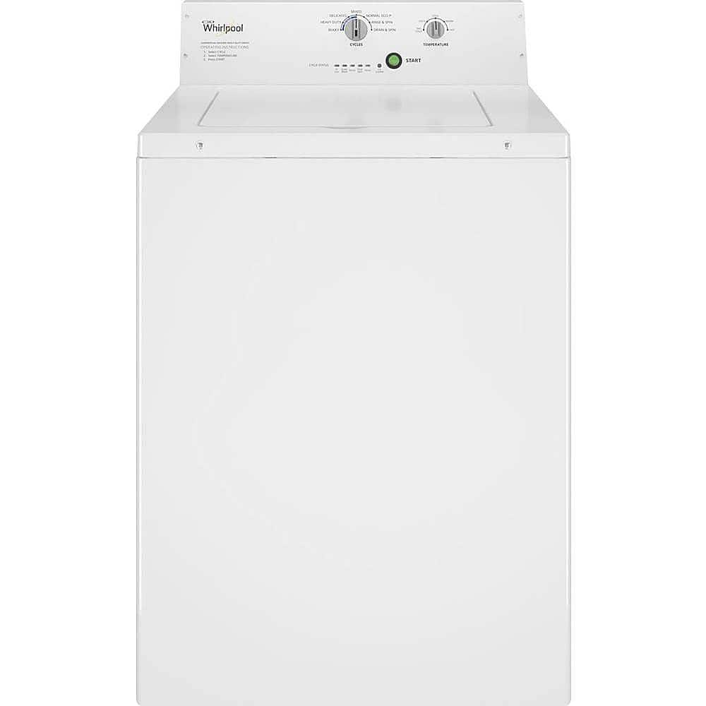 Whirlpool - 3.27 Cu. Ft. High Efficiency Top Load Washer with Deep-Water Wash System - White - Front_Zoom