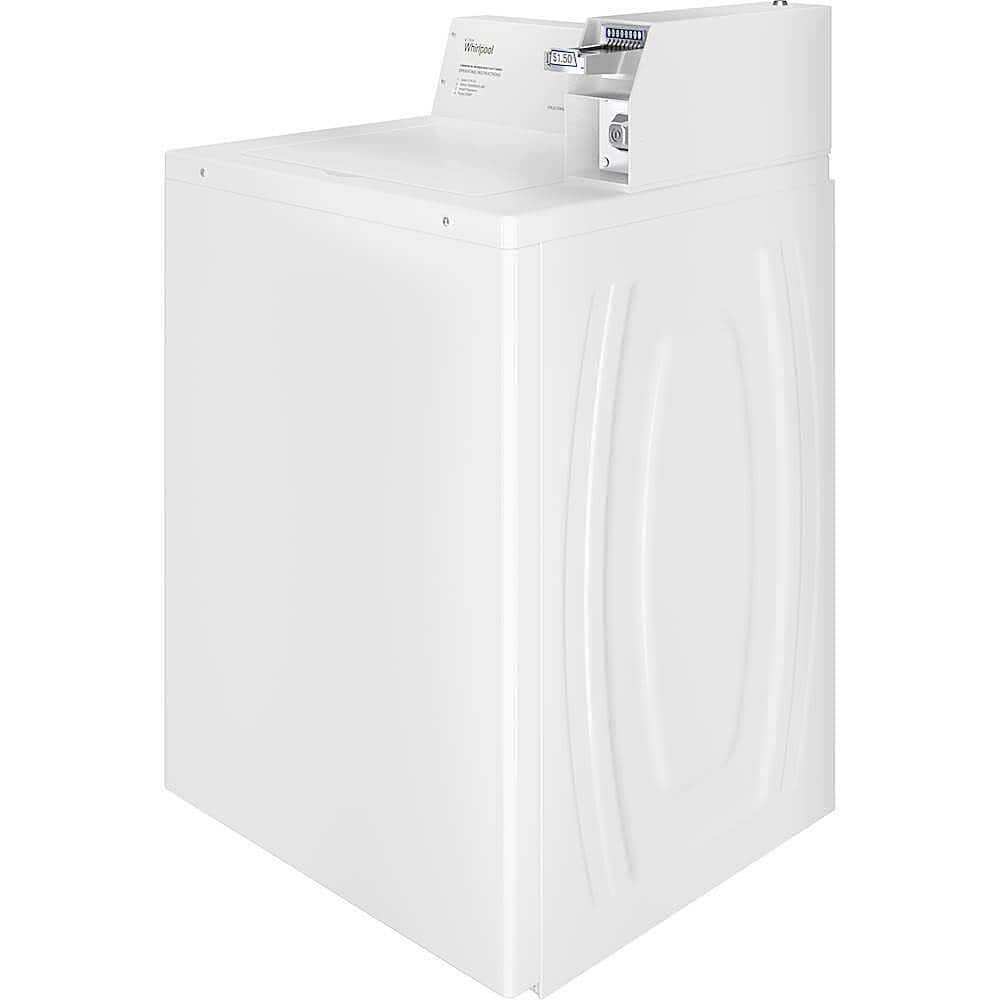 Left. Whirlpool - 3.3 Cu. Ft. High Efficiency Top Load Washer with Deep-Water Wash System - White.