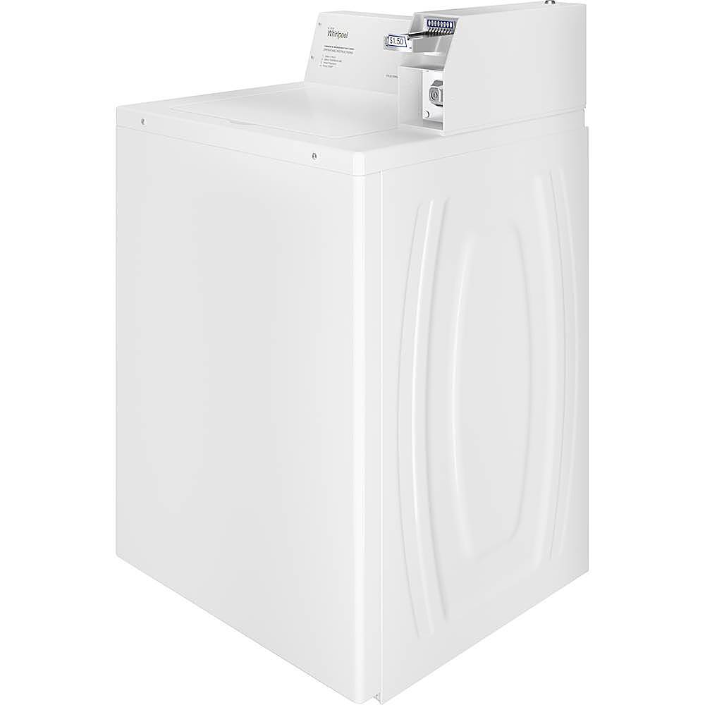 Left. Whirlpool - 3.3 Cu. Ft. High Efficiency Top Load Washer with Deep-Water Wash System - White.