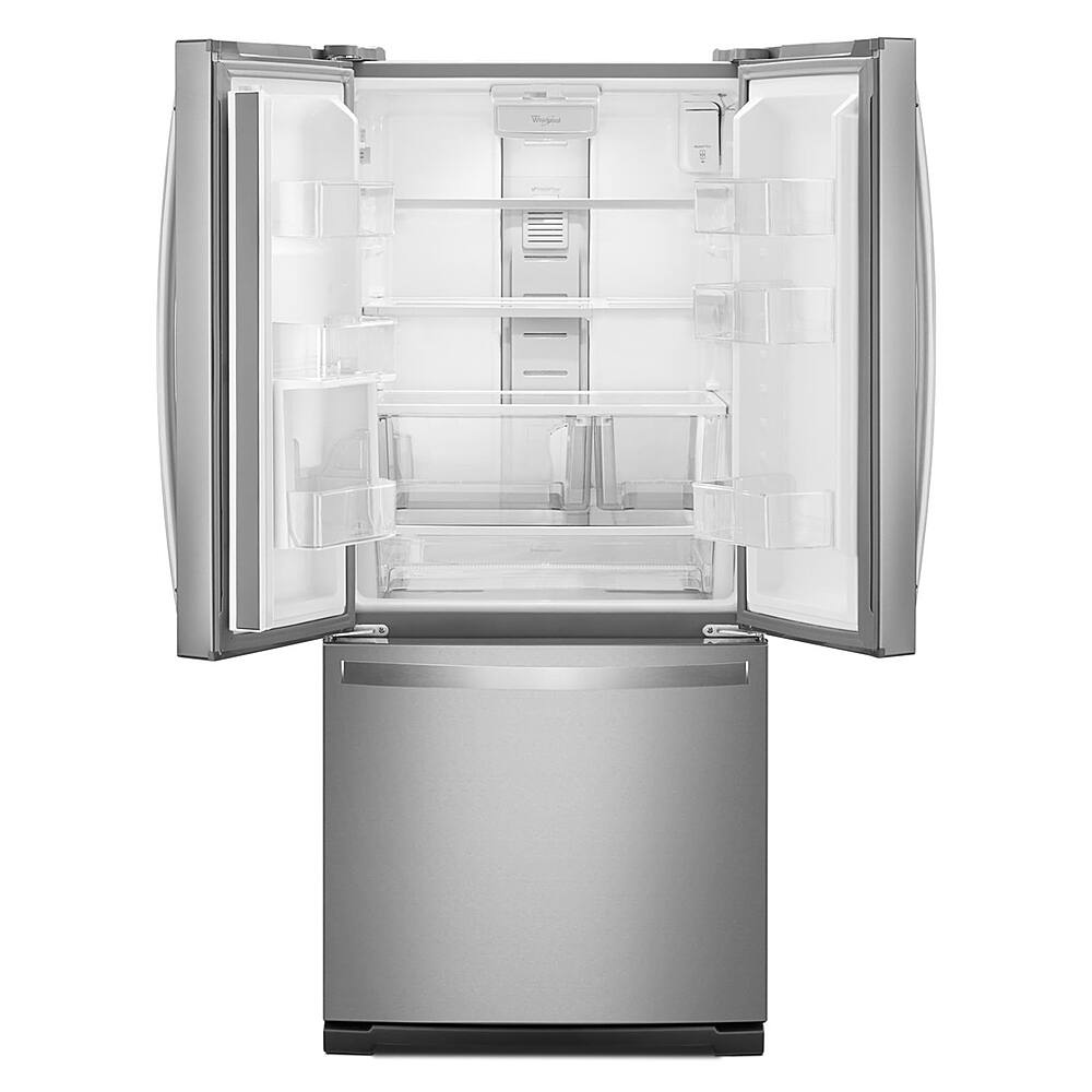 Angle. Whirlpool - 19.7 Cu. Ft. French Door Refrigerator - Fingerprint Resistant Stainless Steel.