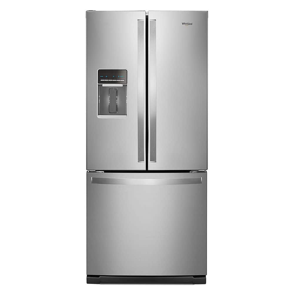 Whirlpool - 19.7 Cu. Ft. French Door Refrigerator - Stainless Steel - Front_Zoom