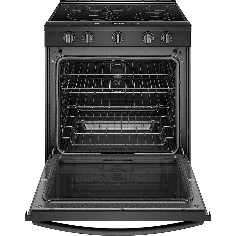 Alt View 12. Whirlpool - 6.4 Cu. Ft. Self-Cleaning Slide-In Electric Convection Range - Black.