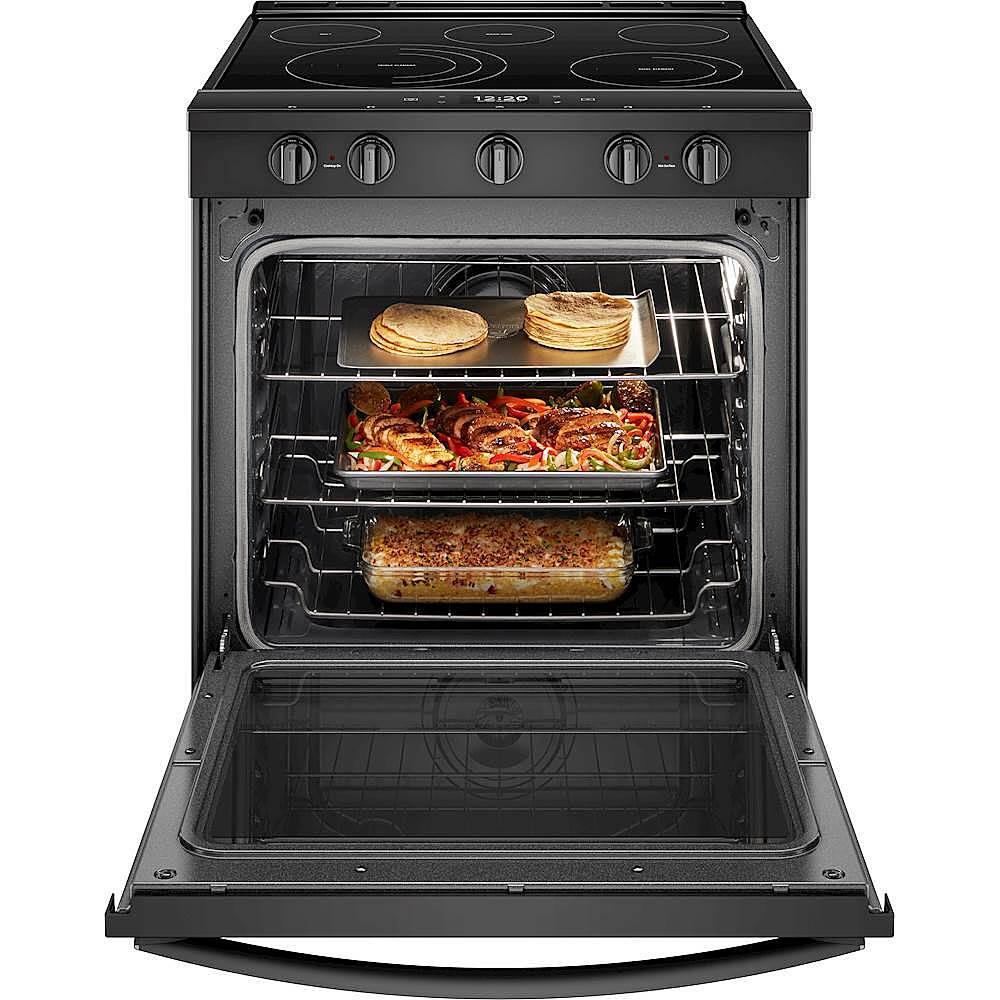 Alt View 13. Whirlpool - 6.4 Cu. Ft. Self-Cleaning Slide-In Electric Convection Range - Black.