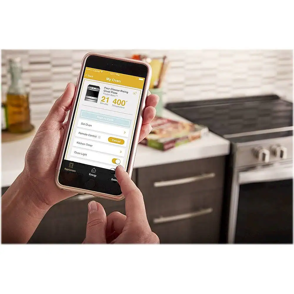 Alt View 15. Whirlpool - 6.4 Cu. Ft. Self-Cleaning Slide-In Electric Convection Range - Black.