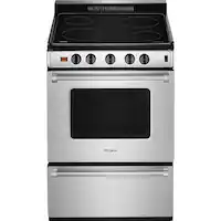 Whirlpool - 3.0 Cu. Ft. Freestanding Electric Range - Stainless Steel - Front_Zoom