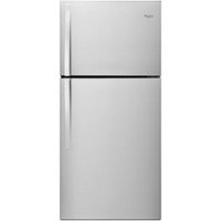 Whirlpool - 19.1 Cu. Ft. Top-Freezer  Fingerprint Resistant Refrigerator - Metallic Steel - Front_Zoom