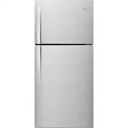 Whirlpool - 19.1 Cu. Ft. Top-Freezer Fingerprint Resistant Refrigerator - Metallic Steel