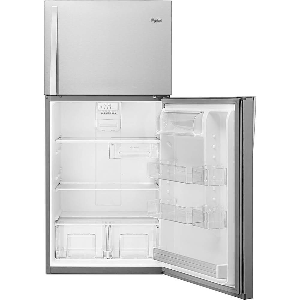 Alt View 11. Whirlpool - 19.1 Cu. Ft. Top-Freezer  Fingerprint Resistant Refrigerator - Metallic Steel.