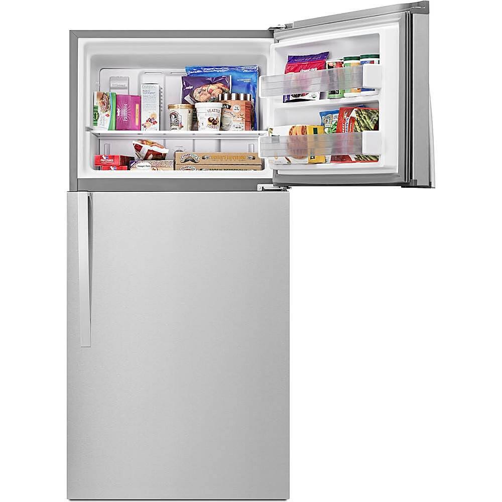 Alt View 13. Whirlpool - 19.1 Cu. Ft. Top-Freezer  Fingerprint Resistant Refrigerator - Metallic Steel.