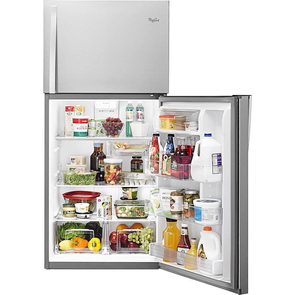 Alt View 14. Whirlpool - 19.1 Cu. Ft. Top-Freezer  Fingerprint Resistant Refrigerator - Metallic Steel.