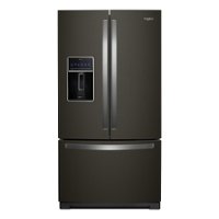 Whirlpool - 27 Cu. Ft. French Door Refrigerator with Platter Pocket - Black Stainless Steel - Front_Zoom