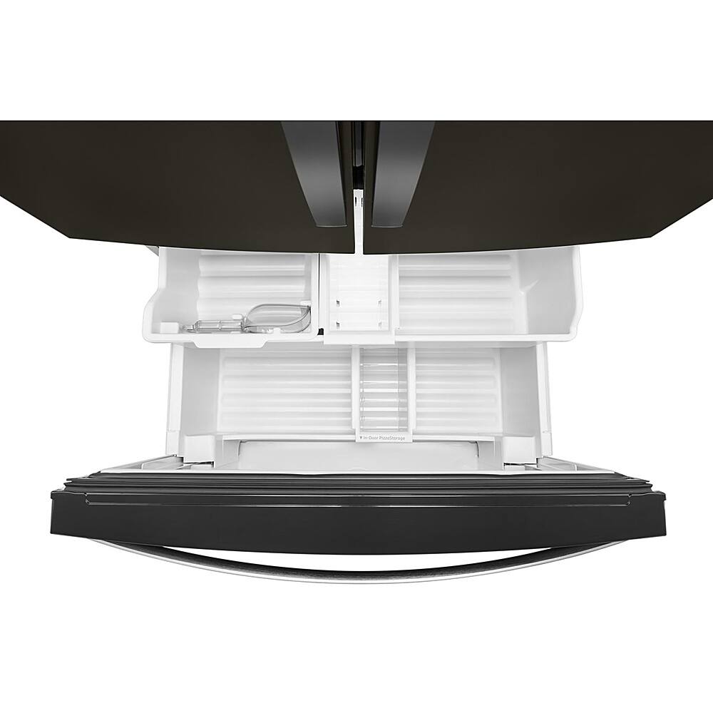 Alt View 1. Whirlpool - 27 Cu. Ft. French Door Refrigerator with Platter Pocket - Black Stainless.