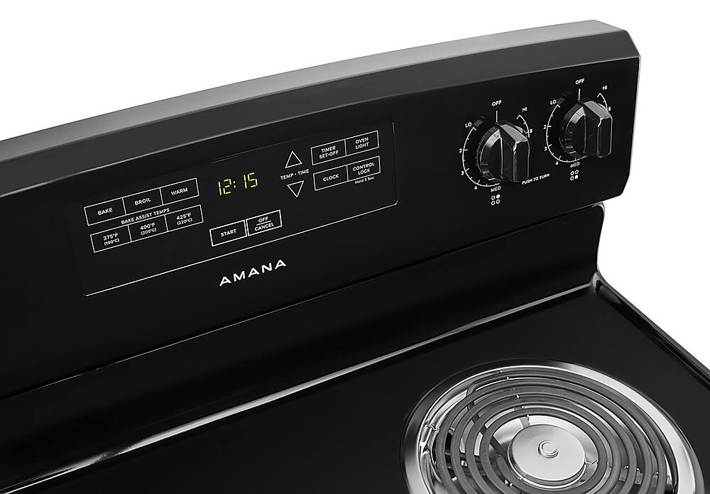 Alt View 14. Amana - 4.8 Cu. Ft. Freestanding Electric Range - Black.