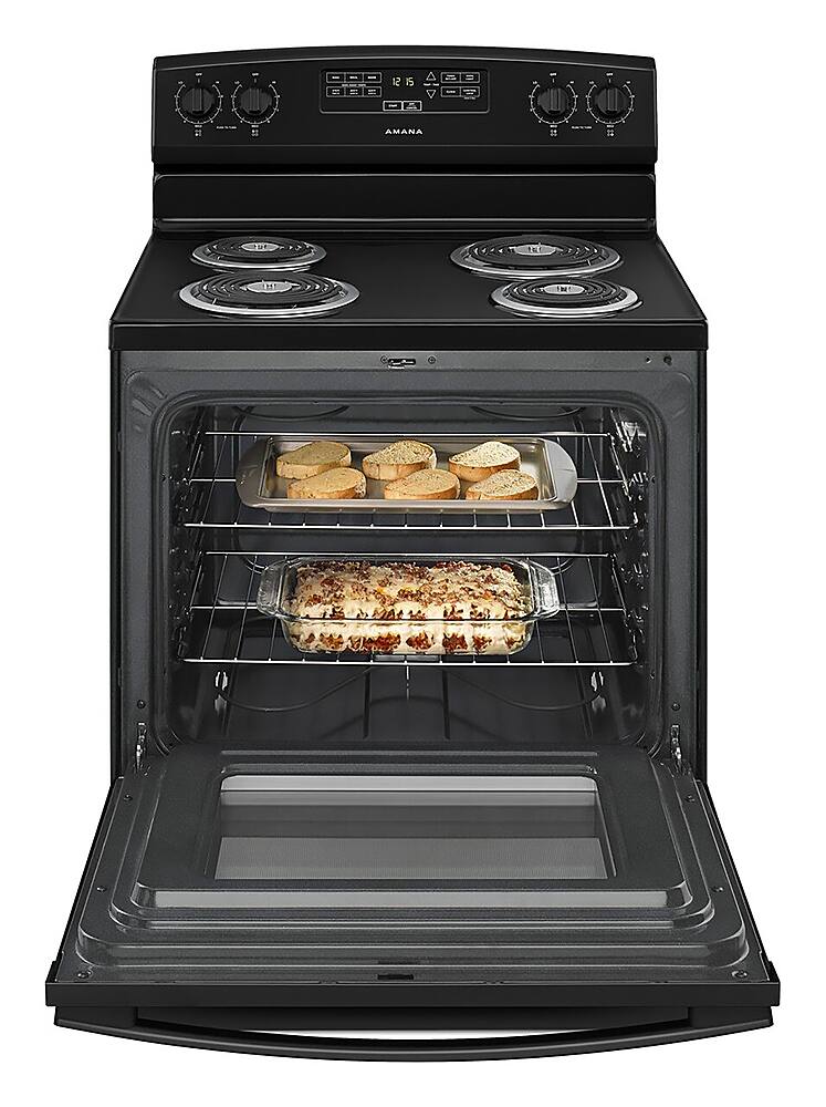 Alt View 2. Amana - 4.8 Cu. Ft. Freestanding Electric Range - Black.