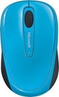 Microsoft - Wireless Mobile 3500 Ambidextrous Mouse - Cyan Blue - Front_Zoom