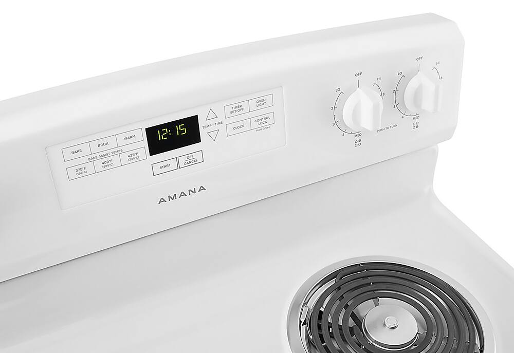 Alt View 16. Amana - 4.8 Cu. Ft. Freestanding Electric Range - White.