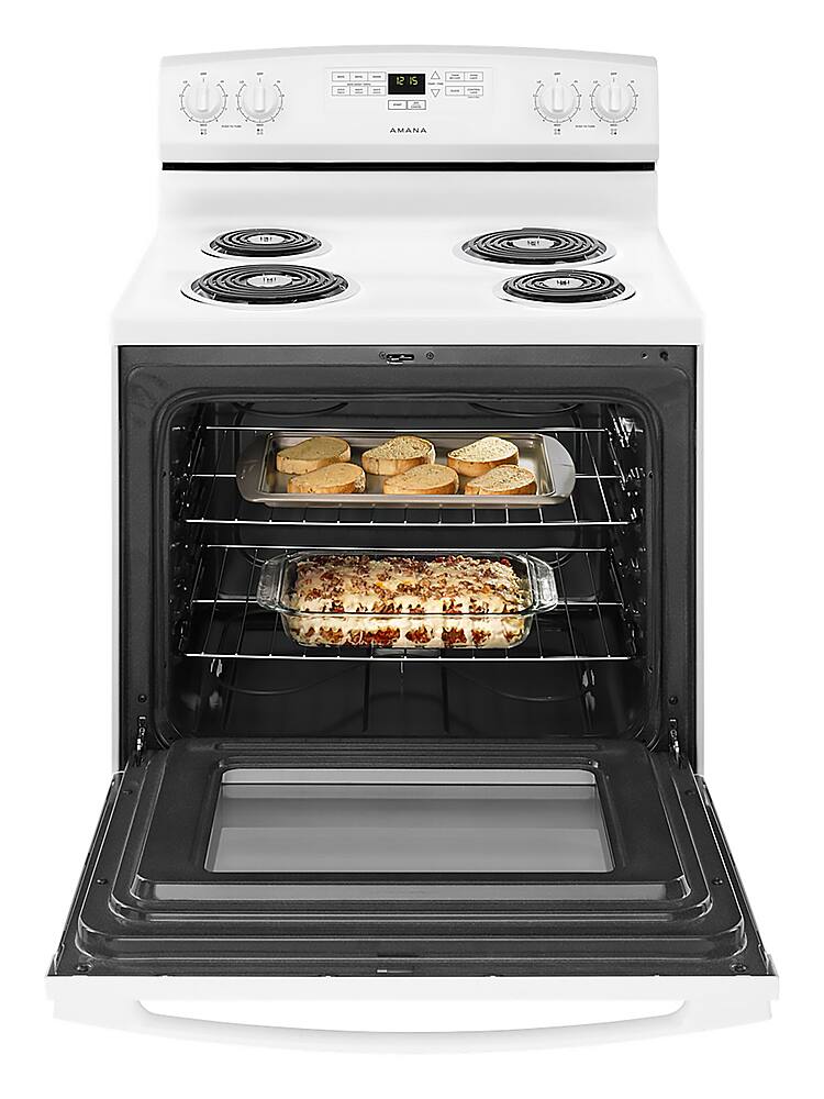Alt View 1. Amana - 4.8 Cu. Ft. Freestanding Electric Range - White.