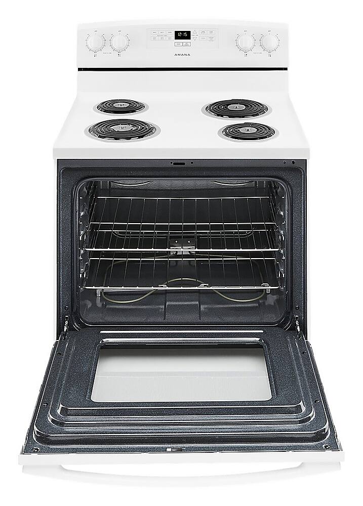 Alt View 2. Amana - 4.8 Cu. Ft. Freestanding Electric Range - White.