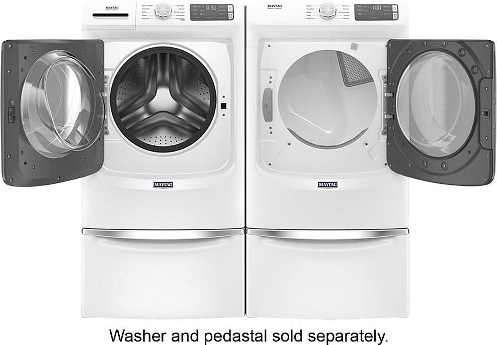 Alt View 15. Maytag - 7.3 Cu. Ft. Stackable Gas Dryer with Extra Power Button - White.