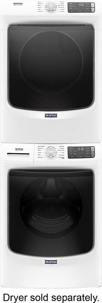 Alt View 17. Maytag - 4.8 Cu. Ft. High Efficiency Stackable Front Load Washer with Steam and Fresh Hold - White.