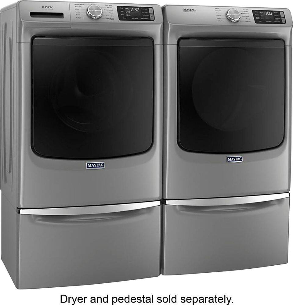 Alt View 13. Maytag - 4.8 Cu. Ft. High Efficiency Stackable Front Load Washer with Steam and Fresh Hold - Metallic Slate.