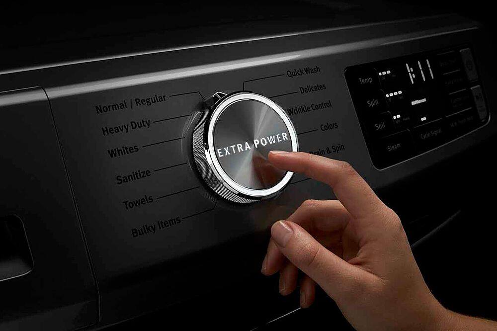 Alt View 21. Maytag - 4.8 Cu. Ft. High Efficiency Stackable Front Load Washer with Steam and Fresh Hold - Metallic Slate.