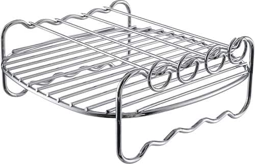 Philips - Viva Collection Airfryer Double Layer Rack with Skewers - Silver - Angle