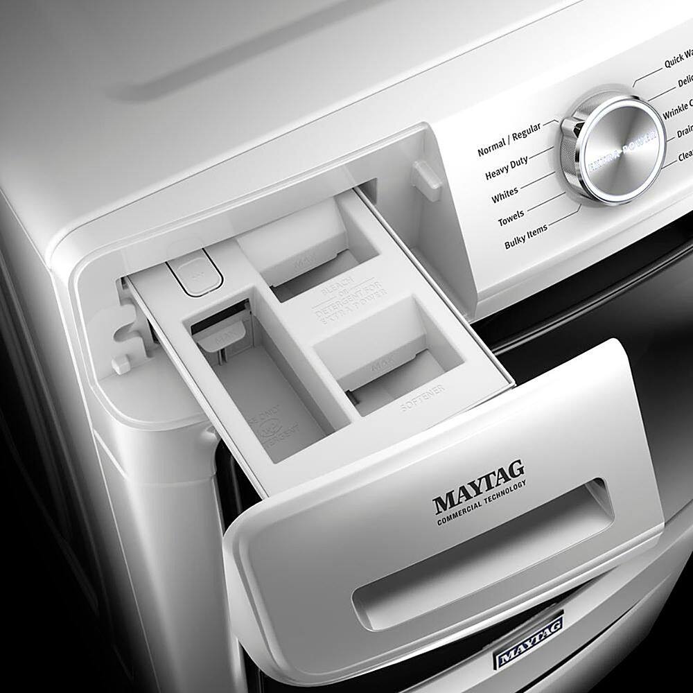 Alt View 11. Maytag - 4.5 Cu. Ft. High-Efficiency Stackable Front Load Washer with Steam and Fresh Spin - White.