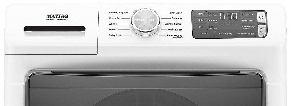 Alt View 3. Maytag - 4.5 Cu. Ft. High-Efficiency Stackable Front Load Washer with Steam and Fresh Spin - White.
