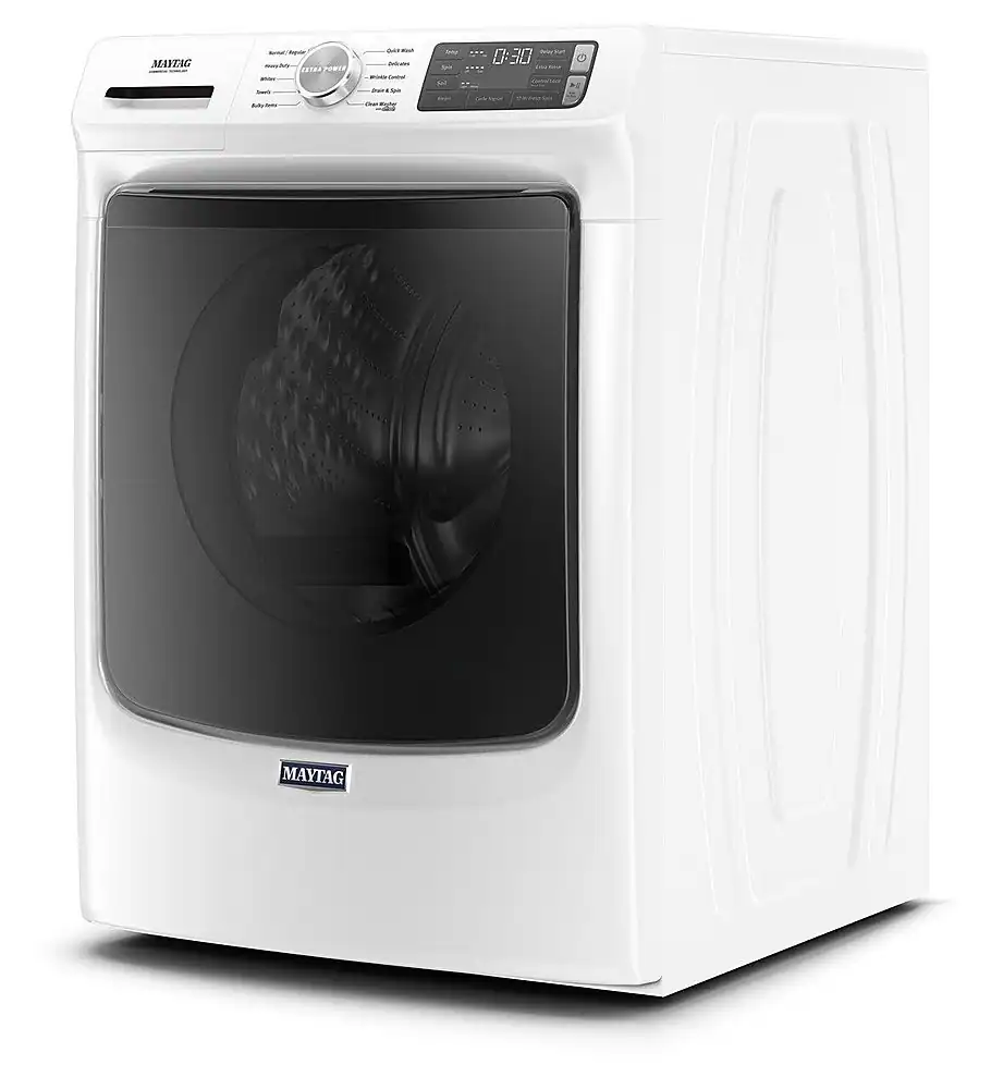 Alt View 4. Maytag - 4.5 Cu. Ft. High-Efficiency Stackable Front Load Washer with Steam and Fresh Spin - White.