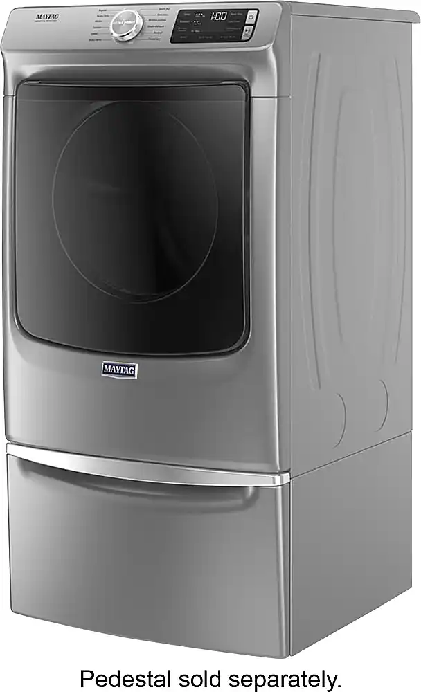 Alt View 13. Maytag - 7.3 Cu. Ft. Stackable Gas Dryer with Steam and Extra Power Button - Metallic Slate.