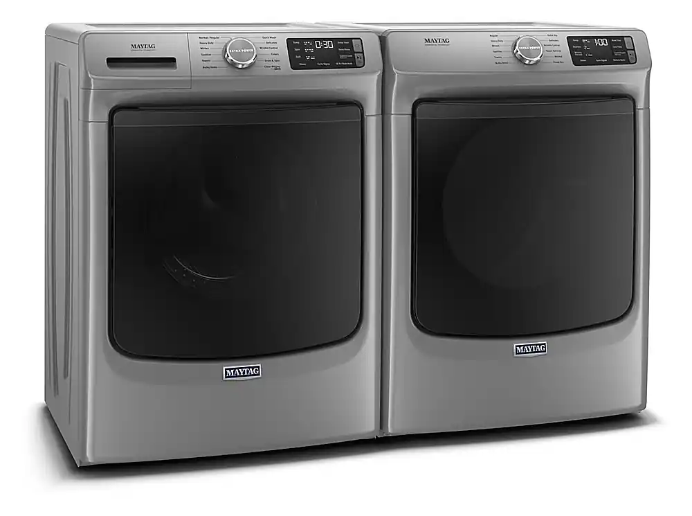 Alt View 18. Maytag - 7.3 Cu. Ft. Stackable Gas Dryer with Steam and Extra Power Button - Metallic Slate.