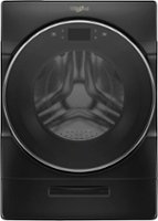 Whirlpool - 5.0 Cu. Ft. High Efficiency Stackable Smart Front Load Washer with Steam and Load & Go XL Dispenser - Black Shadow - Front_Zoom