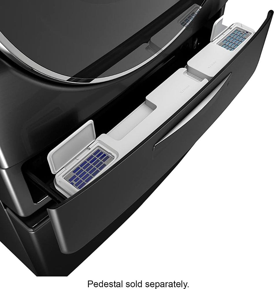 Alt View 13. Whirlpool - 5.0 Cu. Ft. High Efficiency Stackable Smart Front Load Washer with Steam and Load & Go XL Dispenser - Black Shadow.