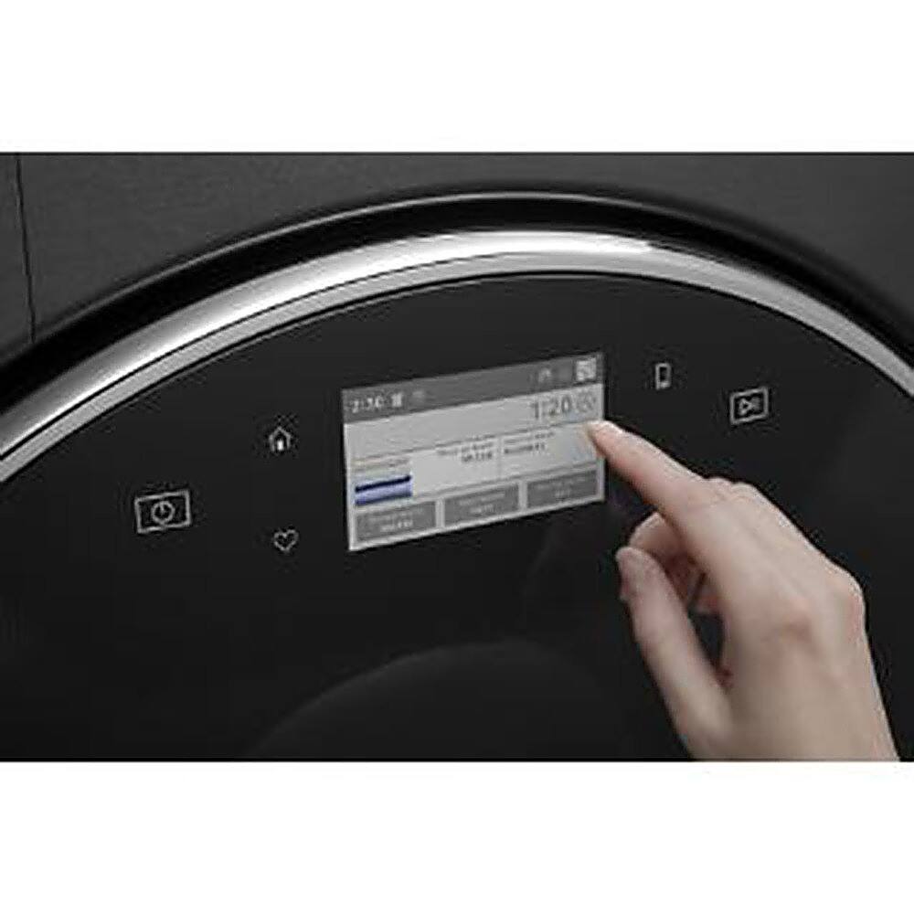 Alt View 14. Whirlpool - 5.0 Cu. Ft. High Efficiency Stackable Smart Front Load Washer with Steam and Load & Go XL Dispenser - Black Shadow.