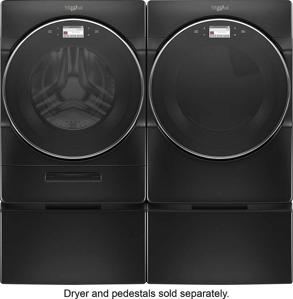 Alt View 16. Whirlpool - 5.0 Cu. Ft. High Efficiency Stackable Smart Front Load Washer with Steam and Load & Go XL Dispenser - Black Shadow.