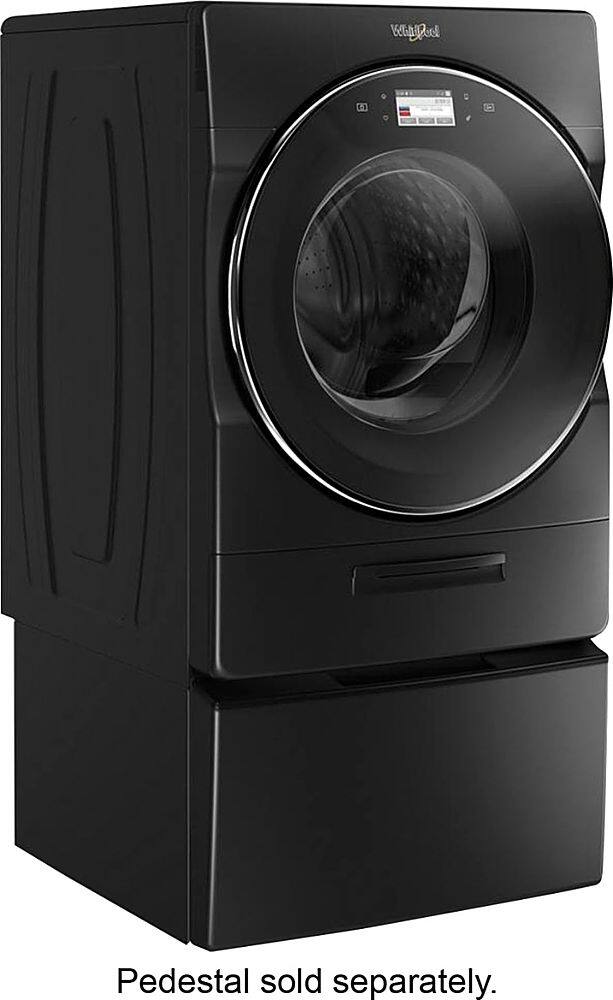 Alt View 1. Whirlpool - 5.0 Cu. Ft. High Efficiency Stackable Smart Front Load Washer with Steam and Load & Go XL Dispenser - Black Shadow.