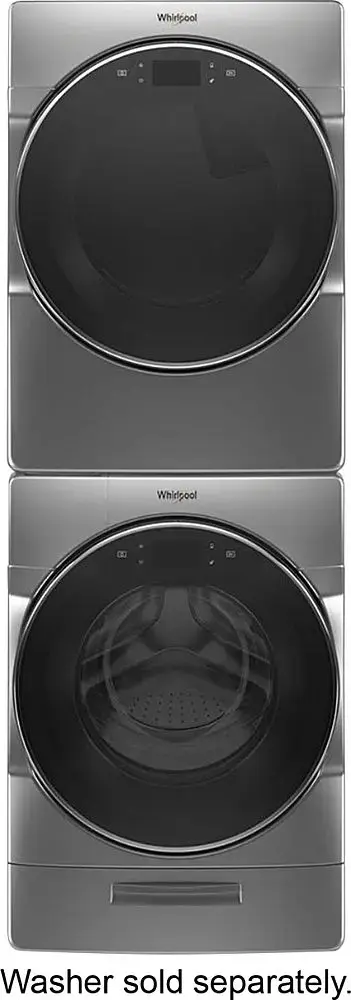 Alt View 11. Whirlpool - 7.4 Cu. Ft. 36-Cycle Gas Dryer with Steam - Chrome Shadow.