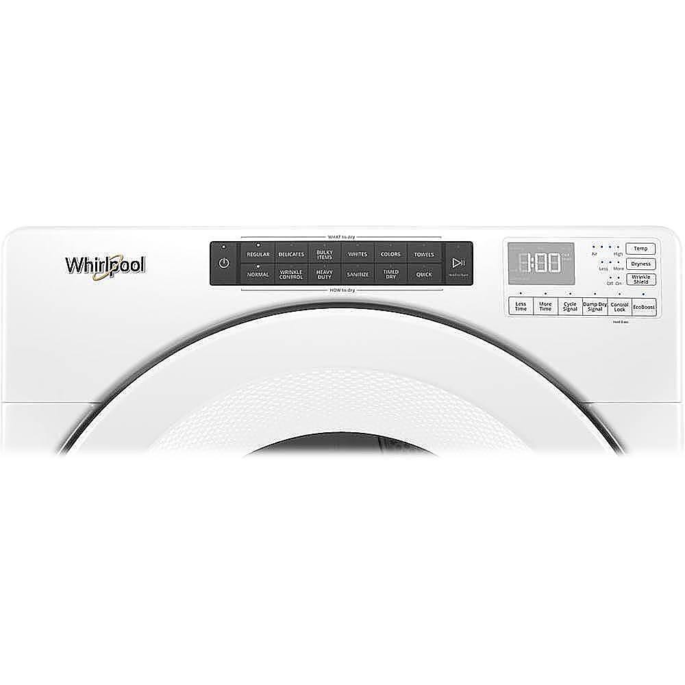 Alt View 12. Whirlpool - 7.4 Cu. Ft. Stackable Electric Dryer with Wrinkle Shield Option - White.