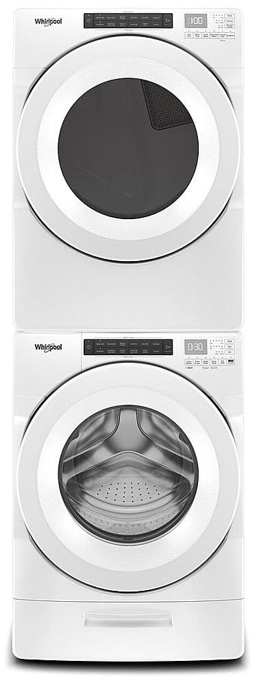 Alt View 19. Whirlpool - 7.4 Cu. Ft. Stackable Electric Dryer with Wrinkle Shield Option - White.