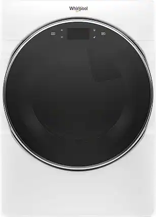 Front. Whirlpool - 7.4 Cu. Ft. 36-Cycle Gas Dryer with Steam - White.