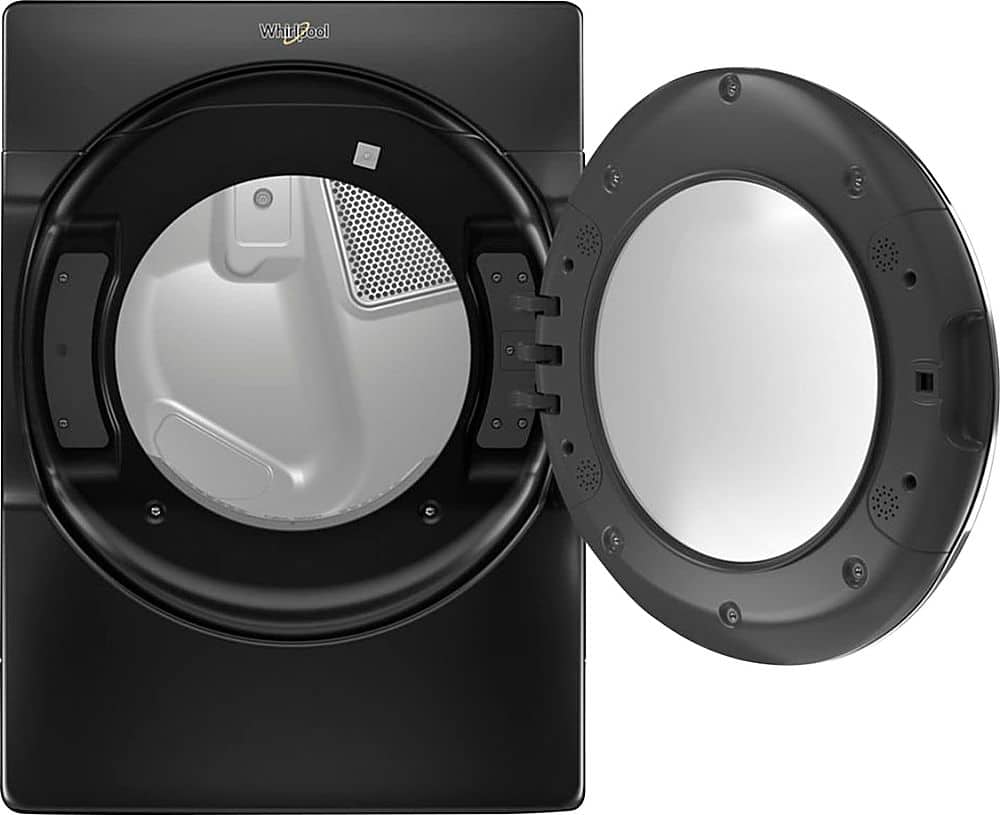 Alt View 2. Whirlpool - 7.4 Cu. Ft. 37-Cycle Gas Dryer with Steam - Black Shadow.