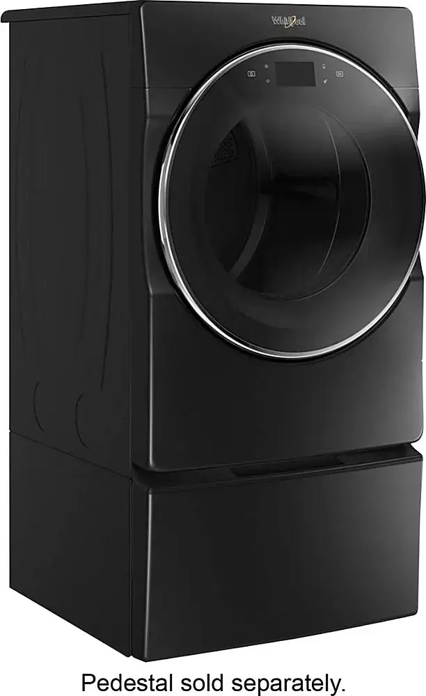 Alt View 6. Whirlpool - 7.4 Cu. Ft. 37-Cycle Gas Dryer with Steam - Black Shadow.