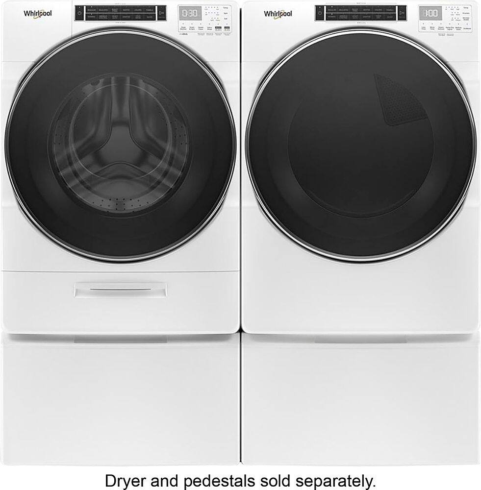 Alt View 6. Whirlpool - 5.0 Cu. Ft. High Efficiency Stackable Front Load Washer with Steam and FanFresh - White.