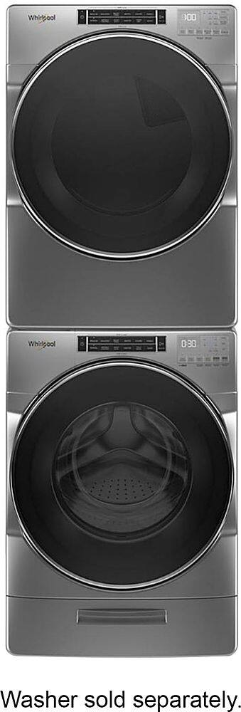 Alt View 12. Whirlpool - 7.4 Cu. Ft. Stackable Electric Dryer with Steam and Intuitive Controls - Chrome Shadow.